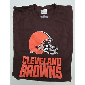 Cleveland Browns Fanatics Pro T-Shirt Size L 26 Vintage Style Brown & Orange